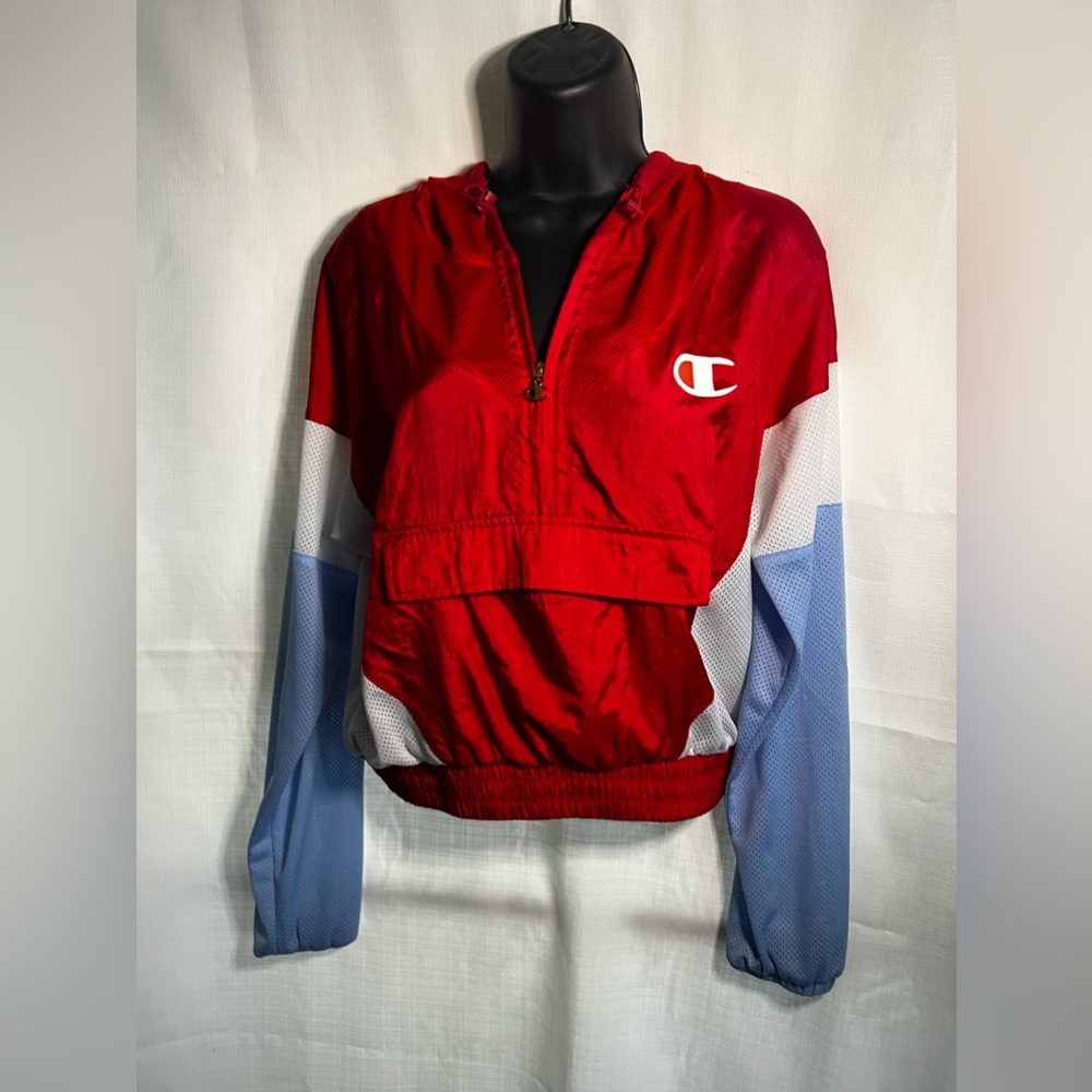 Champion Red and Blue Women's Top